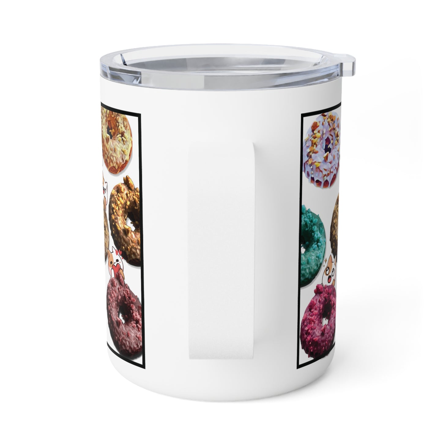 Kitten and Donuts Insulated Coffee Mug, 10oz